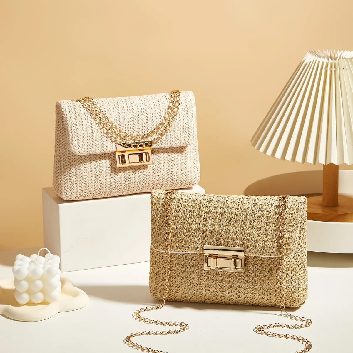 Bolsa de Palha Chic Transversal