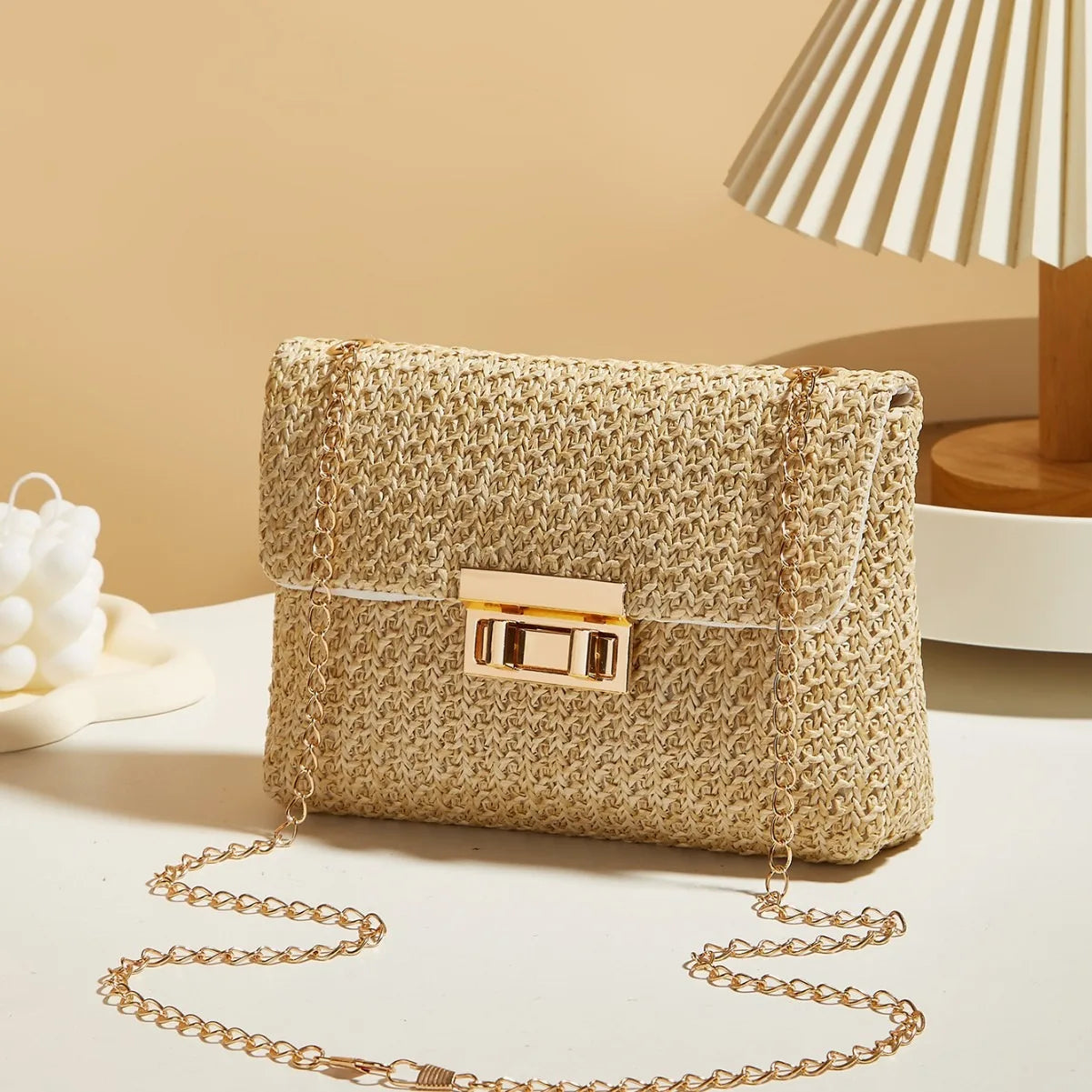 Bolsa de Palha Chic Transversal