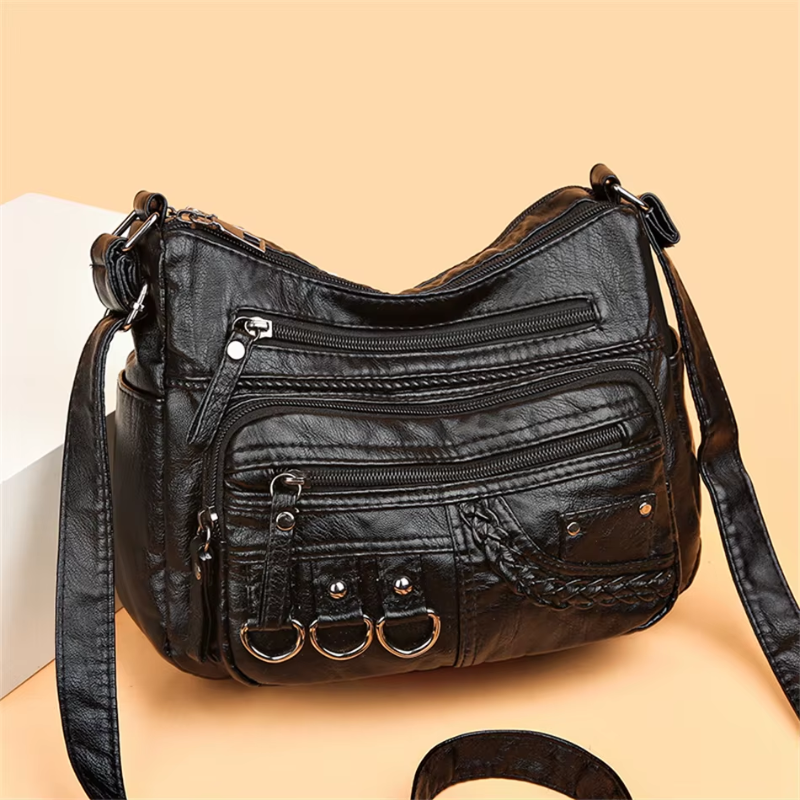 Bolsa De Couro Feminina Transversal
