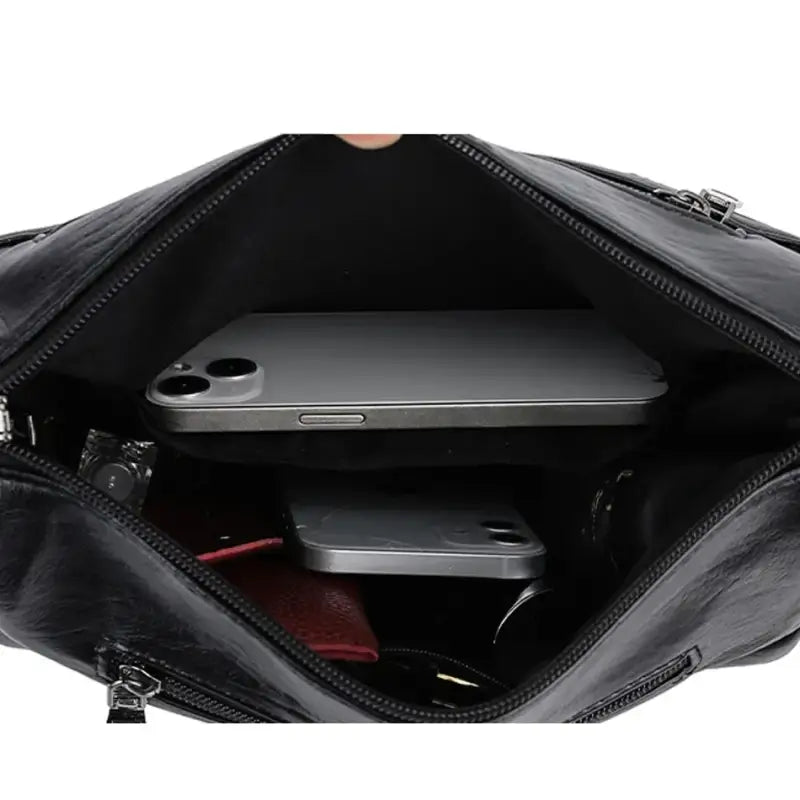Bolsa de Couro Feminina Transversal