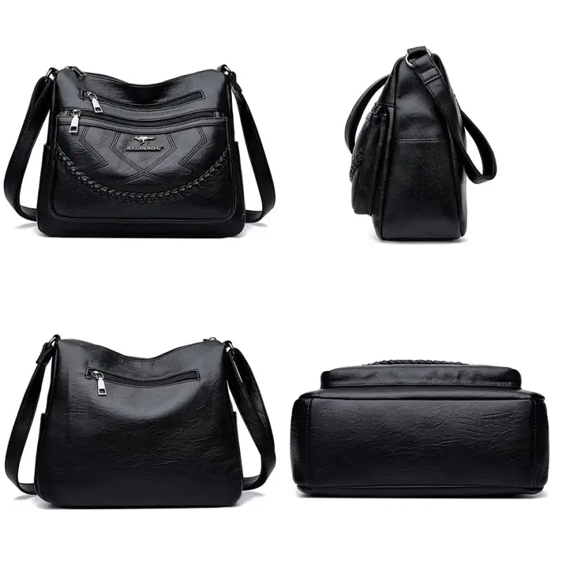 Bolsa de Couro Feminina Transversal