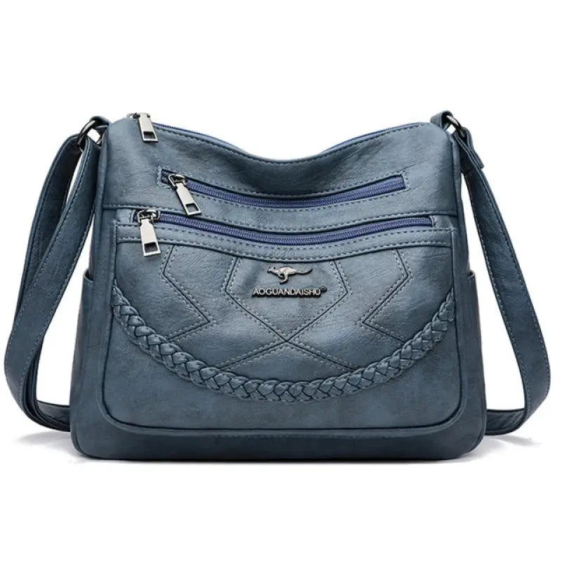 Bolsa de Couro Feminina Transversal