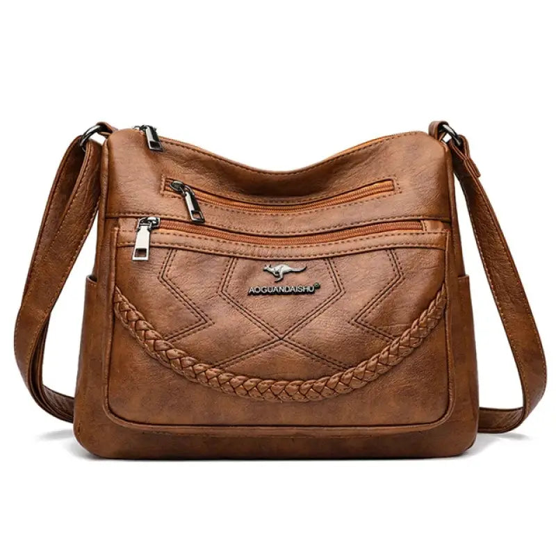 Bolsa de Couro Feminina Transversal