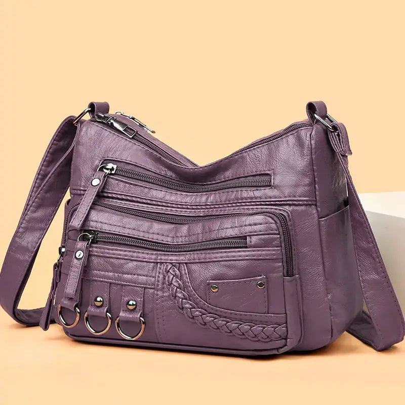 Bolsa De Couro Feminina Transversal