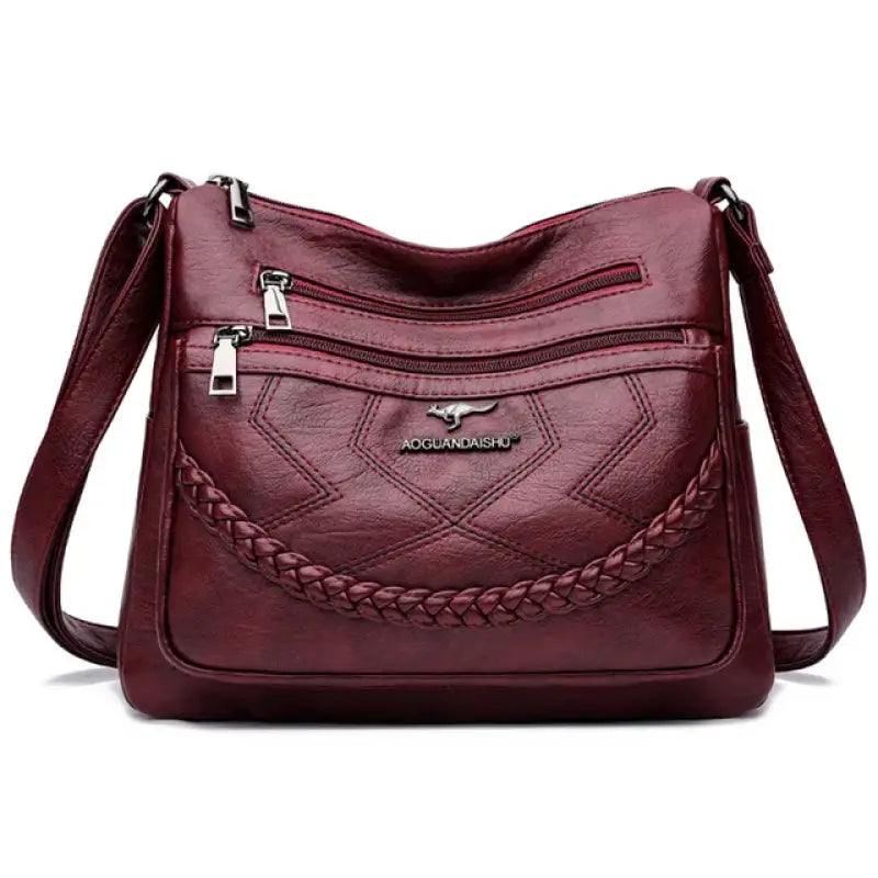 Bolsa de Couro Feminina Transversal